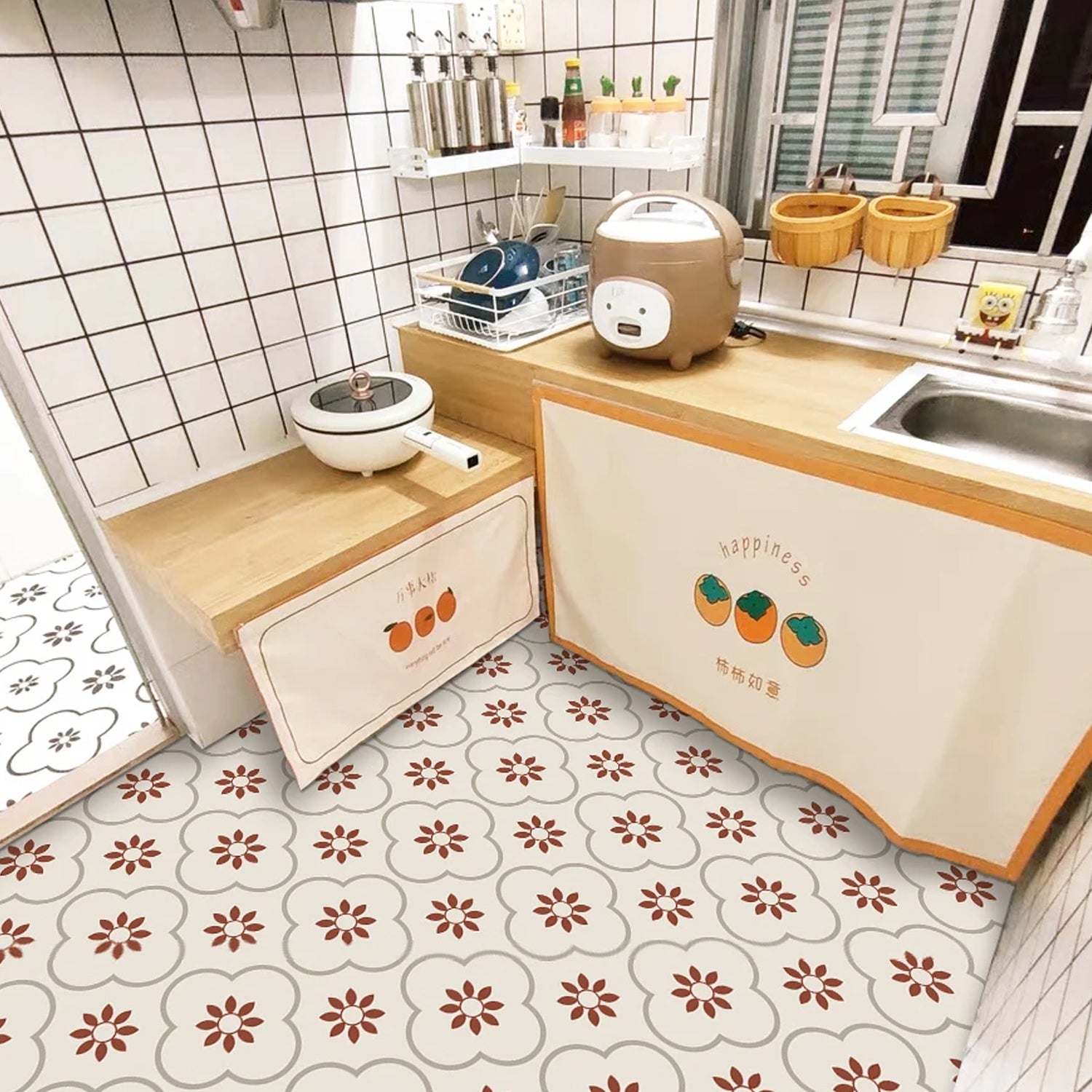 Peel and Stick Floor Tiles Kitchen / Bathroom Backsplash Sticker Detachable Waterproof DIY Tile Stickers for Wall Decoration Tiles Home Decoration (8x8 Inch / 10 Pcs Set) Peel and Stick Floor Tiles Kitchen / Bathroom Backsplash Sticker Detachable Waterproof DIY Tile Stickers for Wall Decoration Tiles Home Decoration (8x8 Inch / 10 Pcs Set)